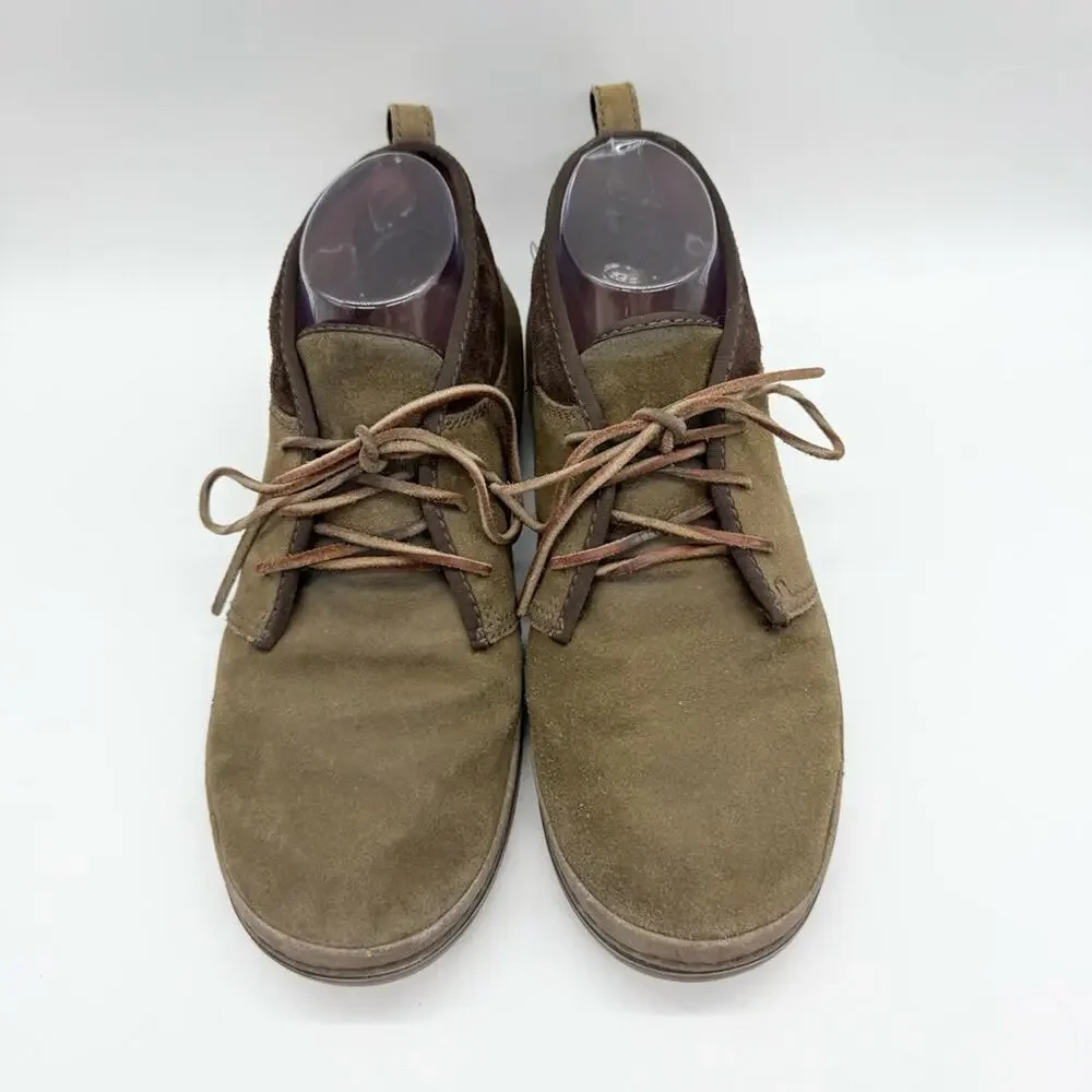 Teva Men's Cedar Canyon Suede Leather Desert‎ Chukka Boot Sneaker Olive/Tan Sz 8